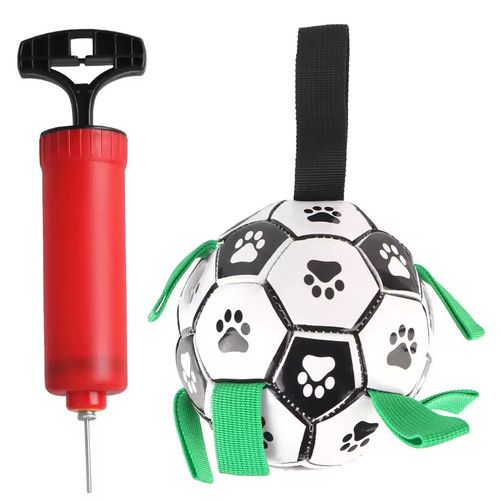 15cm Dog Chew Ball Interactive Pet Football Toy Grab Tabs Puppy Training