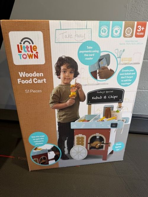 Aldi Little Town Wooden Food Cart Toy Event Christmas Gift