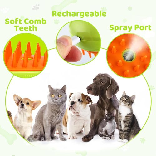 3IN1 Cat Steam Brush Self Cleaning Multi Grooming Brushes Electric Pet Hair Comb — image 3