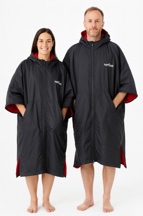 Adult Waterproof Dry Changing Robe Fleece Lined Swim Surf Outdoor Coat