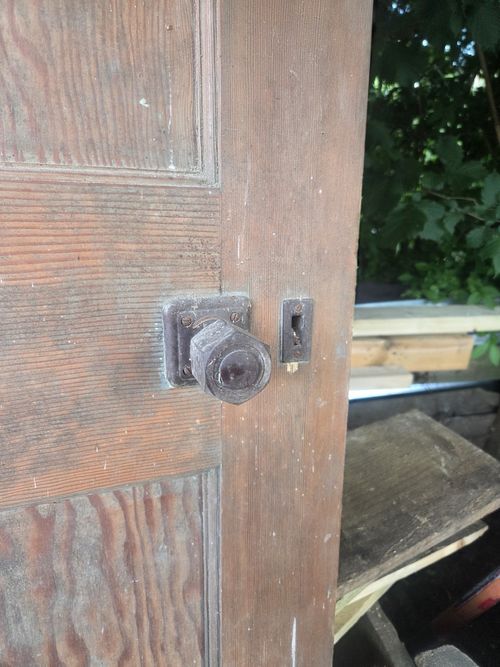 Original Edwardian 4 Panel Pine Internal Doors – Antique Period Doors – Pair — image 5