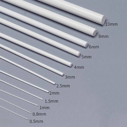 Ø1/2/3/4/5/6mm Solid ABS Plastic Pipe Round Rod Model Craft DIY Length 250mm new — image 2