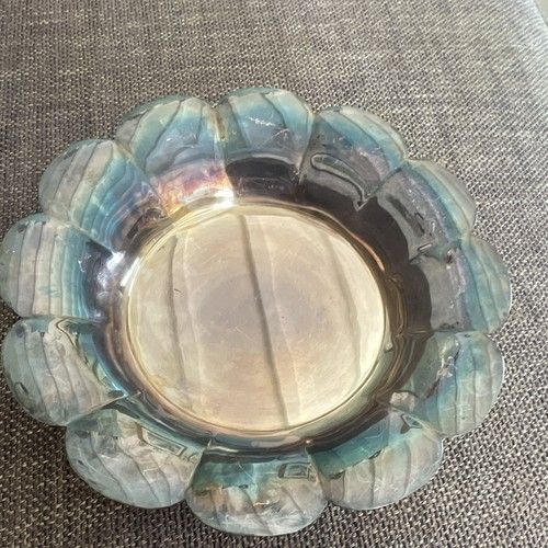 Antique Hallmarked Silver footed dish 24 cm diameter Thomas Bradbury 