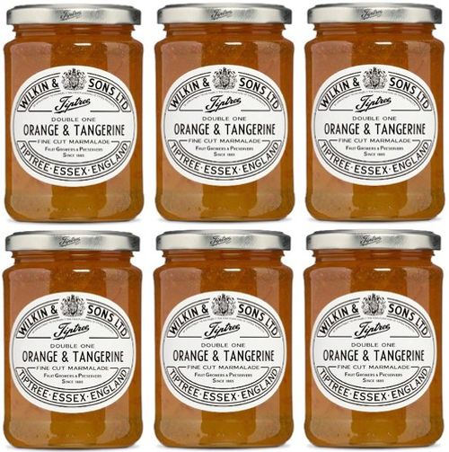 Tiptree Orange Tangerine Double One Marmalade 340g x 6 Seville Citrus