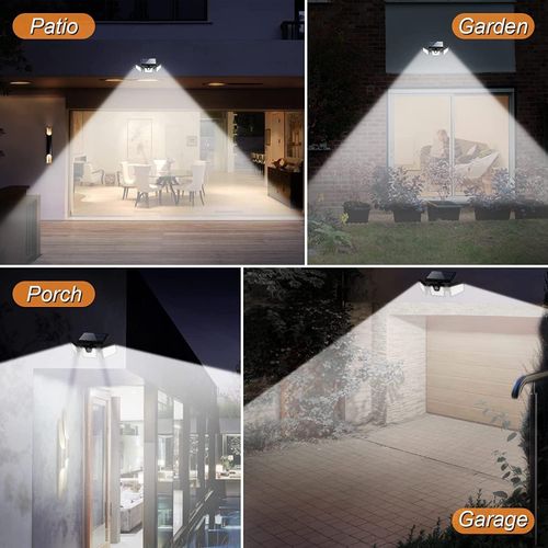 2 Pack Solar LED Wall Light Security Outdoor Garden Flood Lamp PIR Motion Sensor — image 7