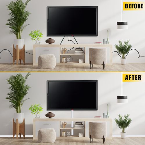 Electrical Cable Trunking Self Adhesive 4M Wire Trunking Cable Tidy for Wall TV — image 2