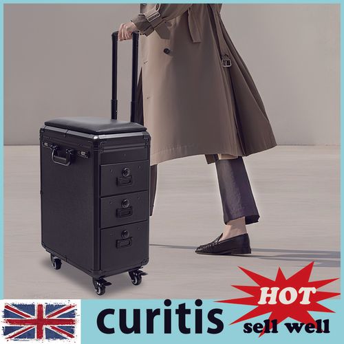 3 In 1 Tattoo Travel Cases With Tattoo Armrest Stand Rolling Makeup Train Case — image 1