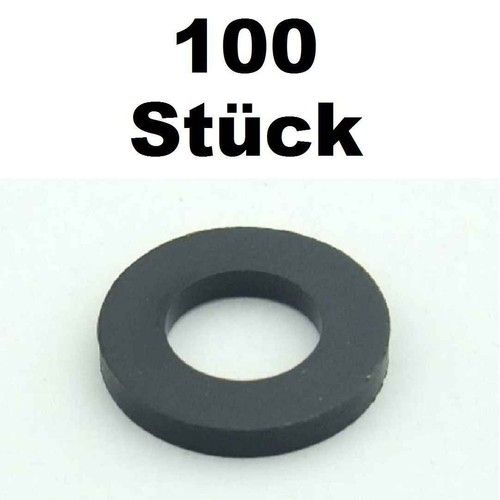 100 x Washers M6 Collarless Black Plastic Adam Hall U Washers