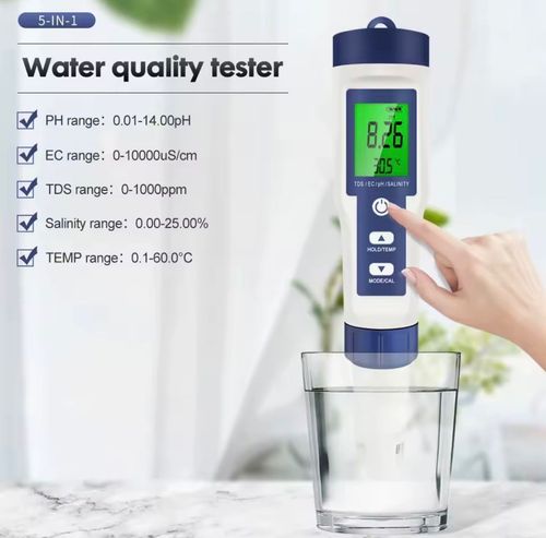 Multifunction Digital Water Quality Tester PH TDS EC Salinity Temp Meter LCD — image 1