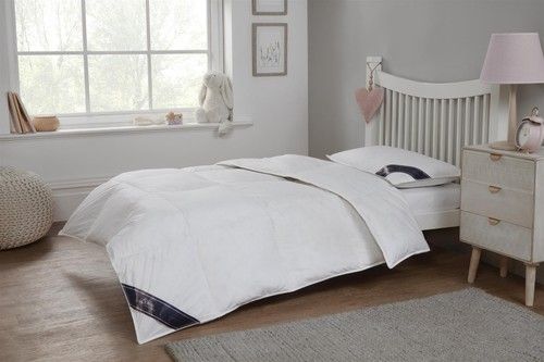 Junior Cot Bed Goose Feather & Down Duvet Quilt, Kids, Toddler, 100% Cotton