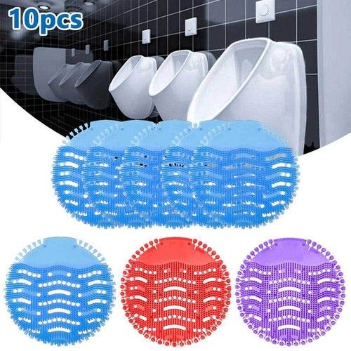 10Pcs Urinal Screen Mat Pad Deodoriser Anti Splash Toilet Fresh Fragrance UK