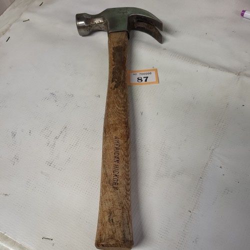 Vintage Invincible Branded (USA) Claw Hammer with Hickory Handle. Quality item.