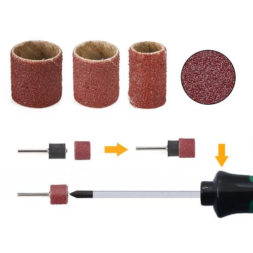 384PCS Drum Sanding Kit For Grit Nail Drill Bits Dremel Accessories Rotary Tools — image 10