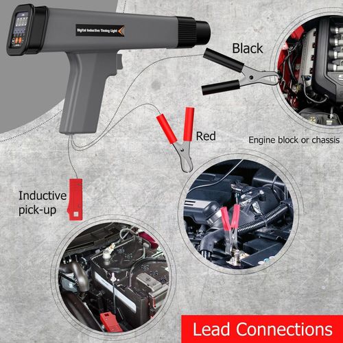 KZYEE Digital Timing Light 12V Car Ignition Timing Light Strobe Lamp Detector — image 8