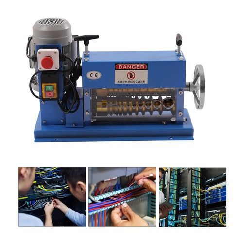 370W Electric Wire Stripping Machine Automatic Cable Stripper 1.5-38mm Peeler UK