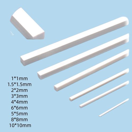 ABS Plastic Square Rod Bar Strips Modelling White 250mm Solid 1 ~ 10mm Craft DIY — image 1