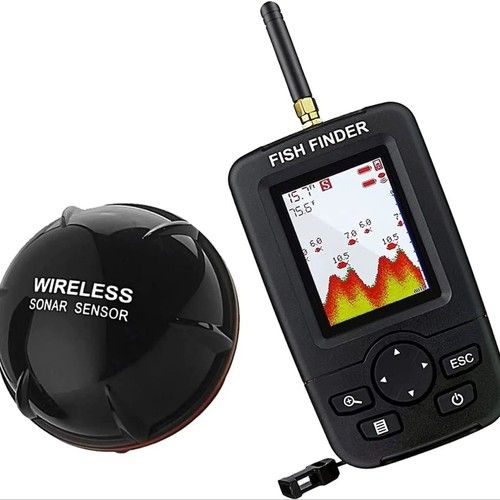 100m Portable Wireless Fish Finder Sonar Sensor LCD Depth Locator Ice Fishing