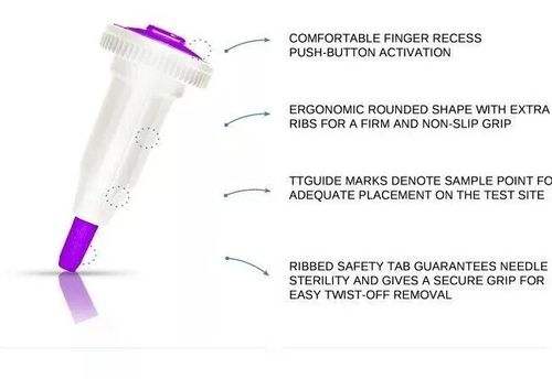 Pack of 100x Single Use Safety Lancet Max Flow 15G ( 1.5mm Thick , 1.6mm Depth ) — image 2