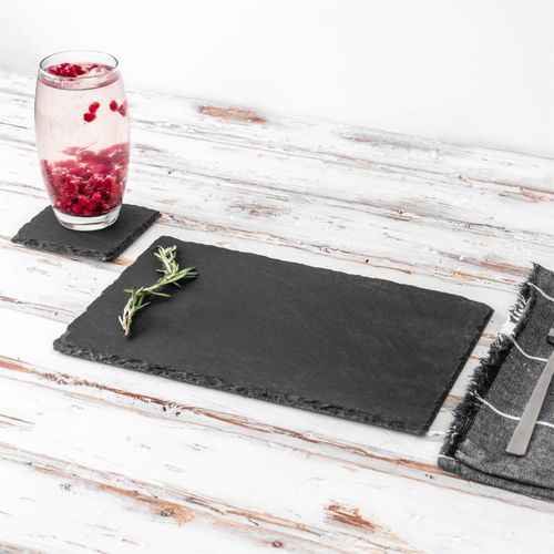 12 Piece Square Slate Placemats & Coasters Set — image 7