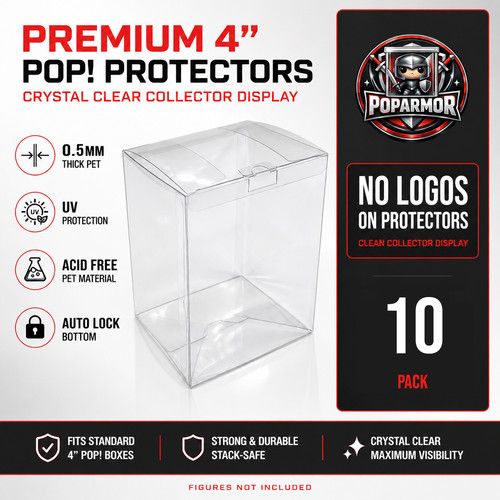 Funko Pop Protector Standard Size 4 Inch Premium Reinforced Edges 0.5mm Thick