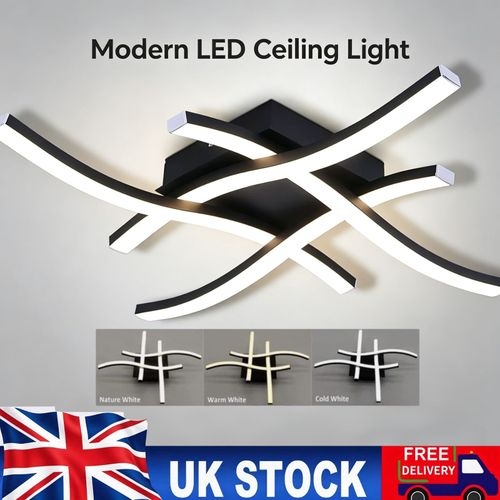 Dimmable LED Ceiling Light with Remote Control Curved Ceiling Lights Fixture LED — image 16