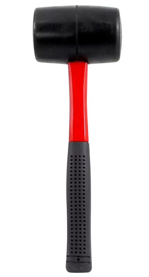 RUBBER MALLET HAMMER 8OZ STEEL SHAFT CAMPING RUBBER GRIP TOOLS DIY SOLID CAMP — image 6