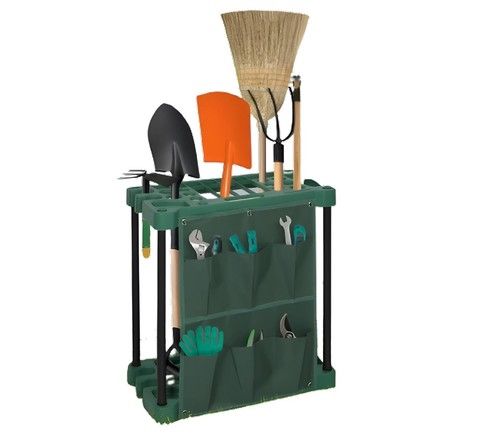 Garden Tool Tidy Stand Caddy Storage Organiser Holder Garage Equipment Shed Rack