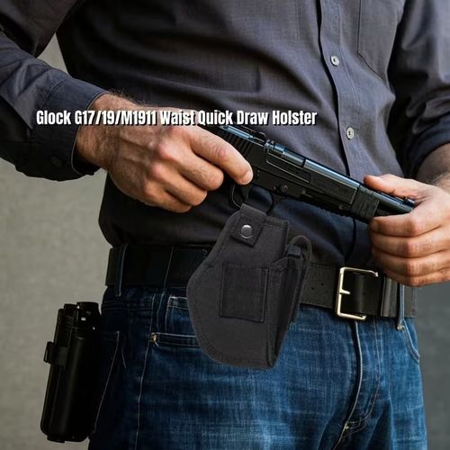 Tactical Pistol Holster, Suitable for G17/G19/M1911, Quick Pull Buckle Design — image 2