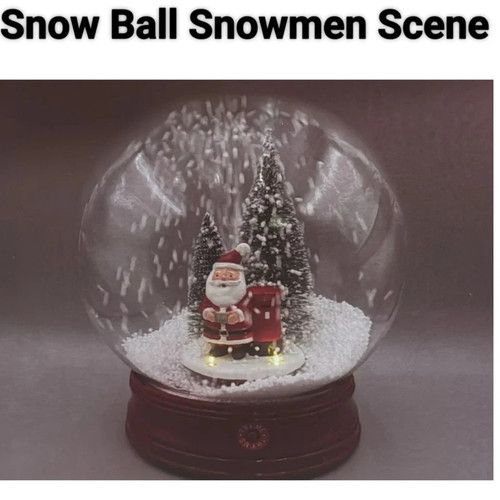 Christmas LED Snowing Santa Ornament Music Warm White Lights Indoor Decor