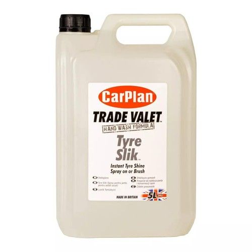 CarPlan Tyre Slik 5 Litre Instant Tyre Shine & Tyre Dressing  Spray Brush On