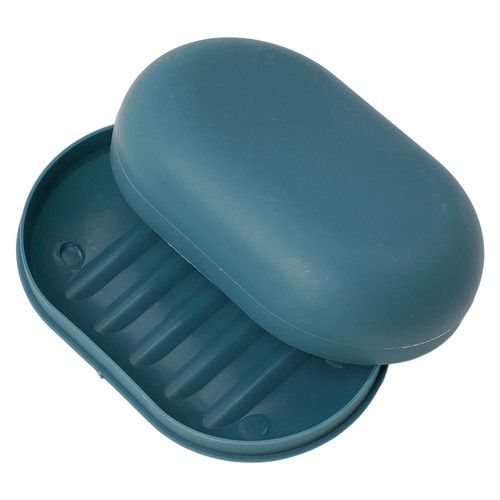 1pc Soap Box Dish Container Travel Soap Holder with Lid Sealed Soap Box