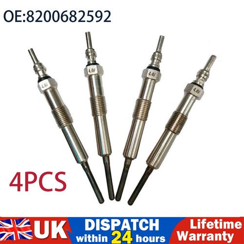 4X Heater Glow Plugs for Renault 1.5 DCi K9K Clio MK3 MK3 Dacia - Dual Core