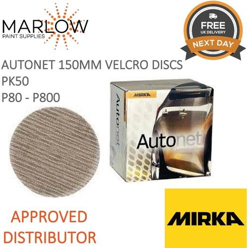 MIRKA AUTONET ABRANET ABRASIVE GRIP SANDING DISCS 150MM GRIP BOX OF 50 
