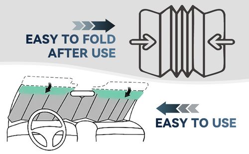 Foldable Car Windscreen Sun Shade Front Window Cover UV Visor Blind Van Sunshade — image 10