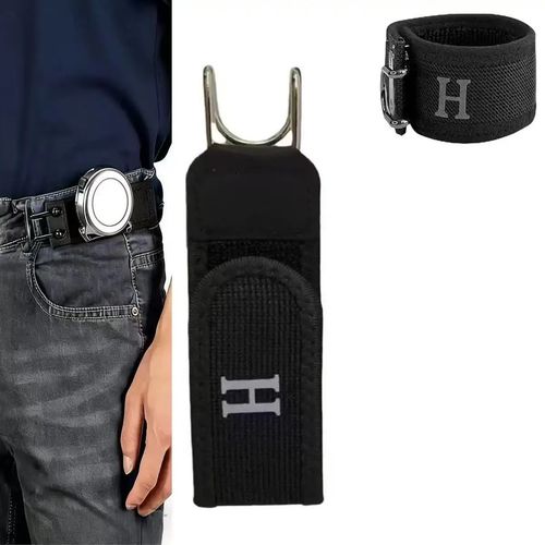 BUCKLE-FREE ELASTIC BELT INVISIBLE NO BUCKLE WAIST BELT WOMEN MEN ADJUSTABLE UK — image 2