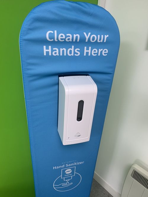 Automatic Hand Sanitizer Dispenser  & Alloy Stand Home Schools Garage — image 4