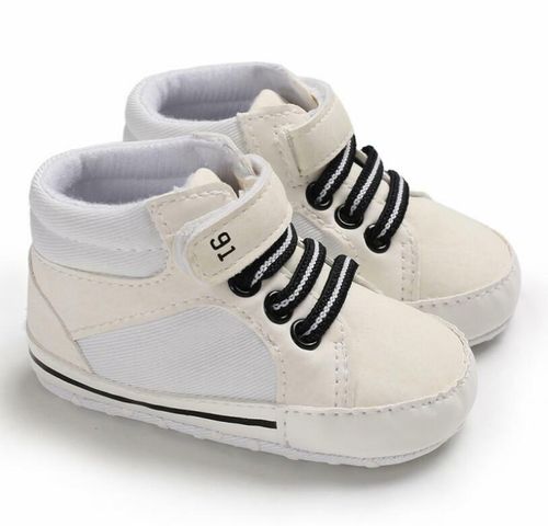 Newborn Baby Boy Pram Shoes Infant High Top Booties PreWalker Boots 3 6 9 12 18M — image 1