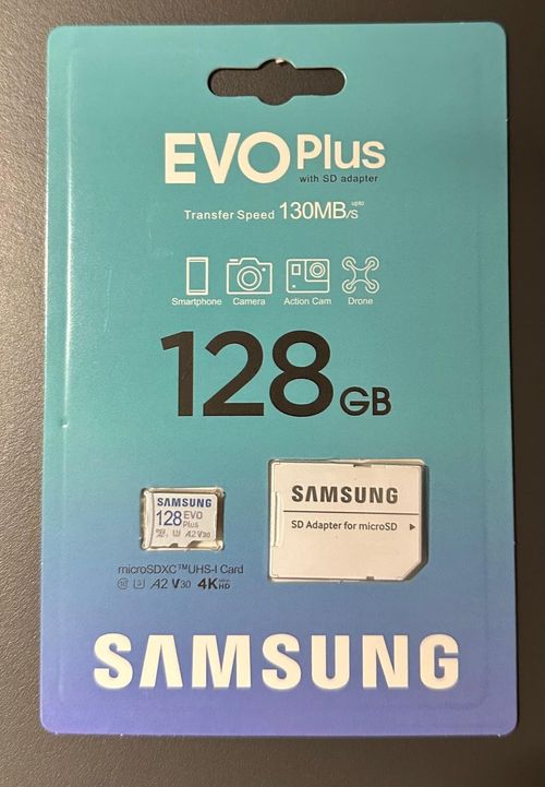 Samsung EVO Plus Micro SD SDXC 128GB CLASS 10 Memory Card V10 UHS-I with Adapter — image 1