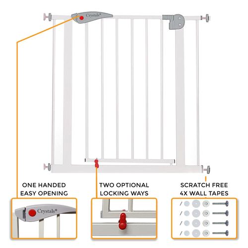 Baby Safety Gate Home Pet Dog Barrier Stair Safe Secure Doorway Guard 75 to 85cm — image 5