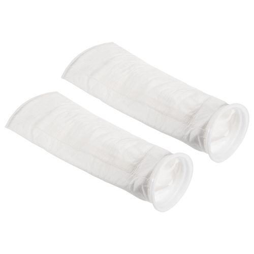 2pcs 6'' Ring Filter Socks, 1 Micron Mesh Bags Pool Skimmer Basket, White — image 1