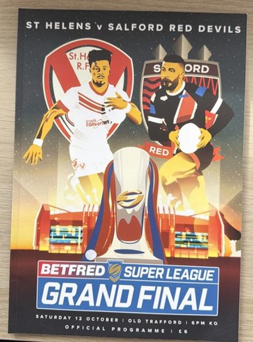 RUGBY LEAGUE PROGRAMME GRAND FINAL St HELENS v SALFORD RED DEVILS 2019  (New)