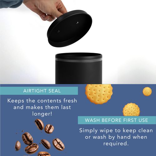 HEFTMAN Kitchen Storage Canister Coffee Sugar Tea Bread Airtight 5 Pieces Set — image 8