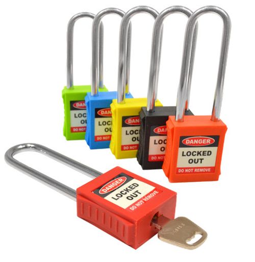 Safety Lockout Padlock Tagout Keyed Different-38mm or 76mm Length, 6mm Diameter