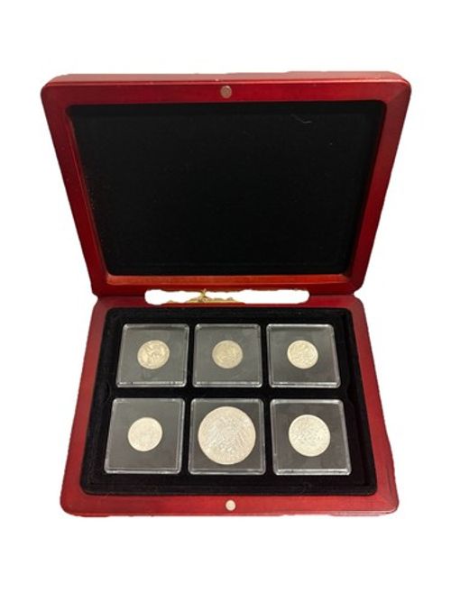 The Great War 1914-1918 Original Silver Coin Set. Six Authentic Circulated Coins