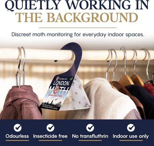 LONDON MOTH KILLER 10 (TEN) Premium Sticky Pheromone Moth Traps for the Common C — image 7