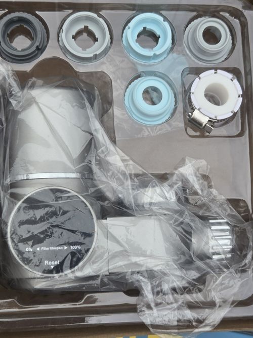 Faucet Mounted Water Filter Activated Carbon Temp Display Blue Light Grey — image 7