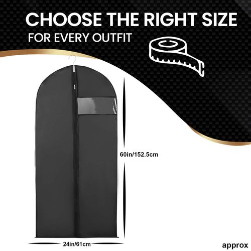 60" Long Dress Bag Clothes Suit Cover Storage Travel Garment Bag Zip Up Home — image 9