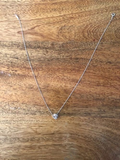 tiffany necklace silver, beautiful rope tied pendant, length 41cm