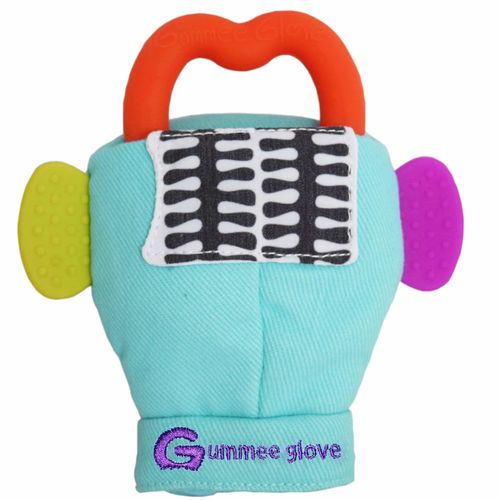 Gummee Glove Teething Mitten Turquoise 3-6 Month Teether Baby Hand Protection — image 2
