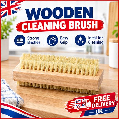 Wooden Nail Cleaning Brush Double Sided Hand Nail Scrub Brush UK